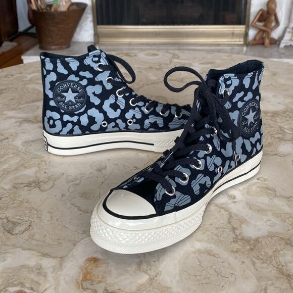 Converse Chuck 70 Reflective Leopard Hi Top Sneakers - Picture 1 of 14